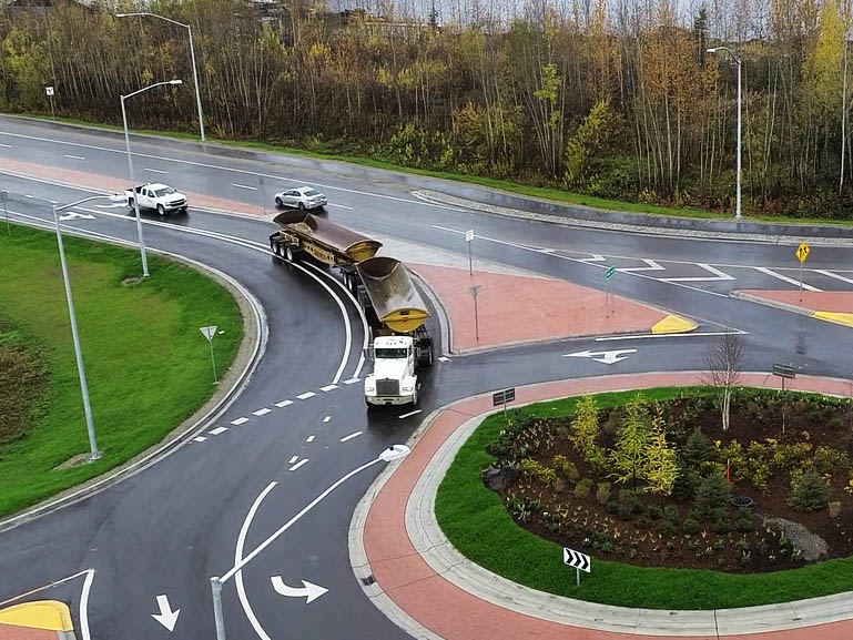 RTE Turbo Roundabout with specialized lane configuration
